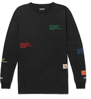 Heron Preston x Carhartt Oversized Embroidered L/S T ‘Shirt Black/Multicolor Heron Preston x Carhartt Oversized Embroidered L/S T ‘Shirt Black/Multicolor