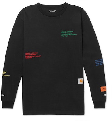 Heron Preston x Carhartt Oversized Embroidered L/S T ‘Shirt Black/Multicolor Buy Heron Preston x Carhartt Oversized Embroidered L/S T ‘Shirt Black/Multicolor