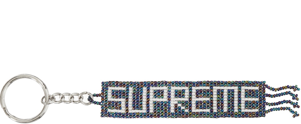 Supreme Beaded Keychain Navy Buy Supreme Beaded Keychain Navy