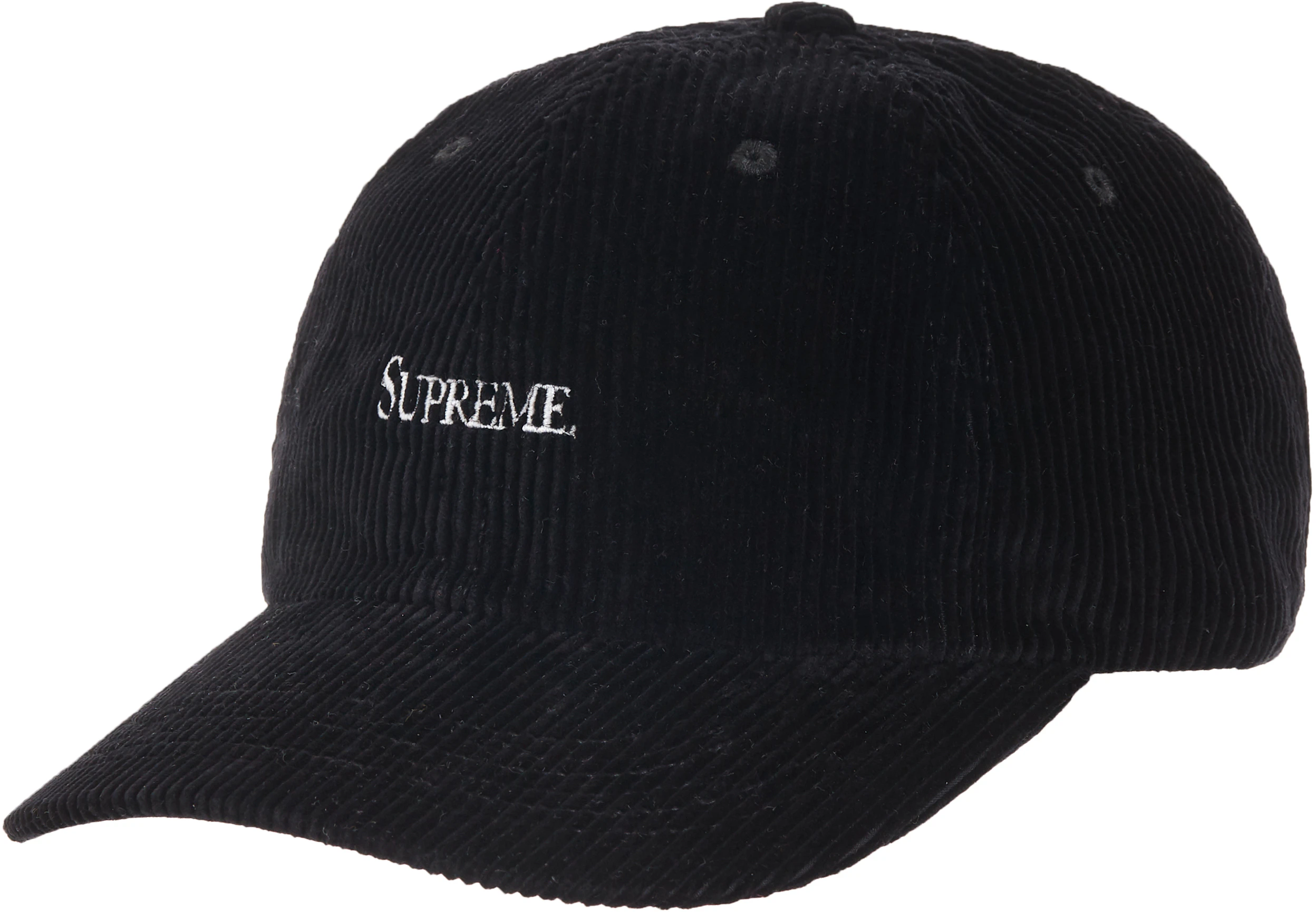 supreme-corduroy-6-panel-black
