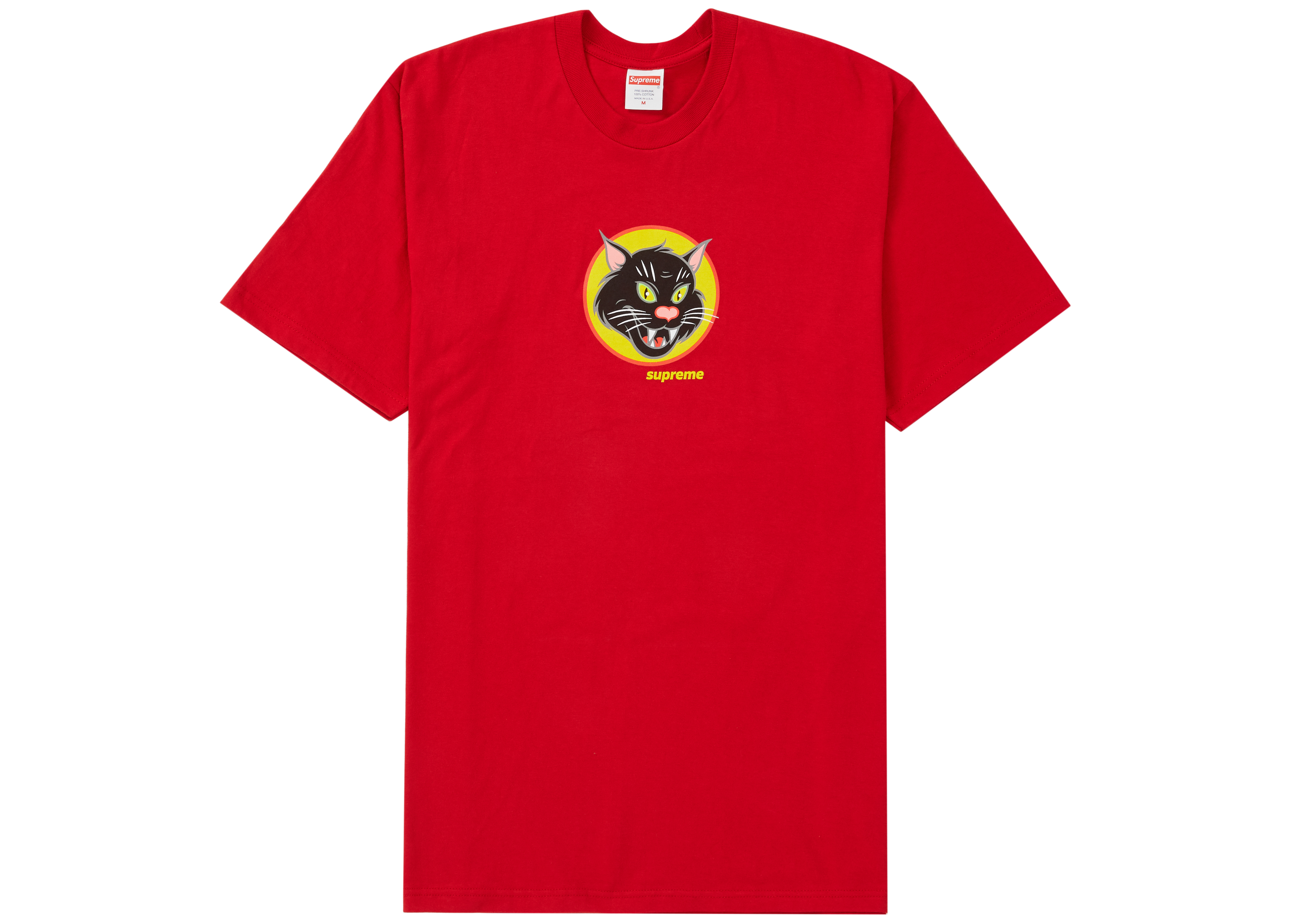 Supreme Black Cat Tee Red