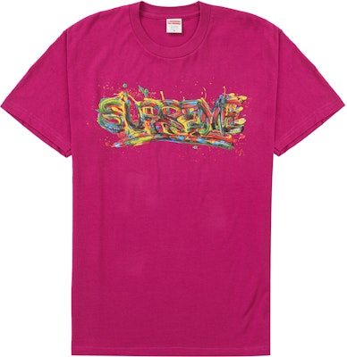 Supreme 紫红色涂鸦标志T恤 Buy Supreme 紫红色涂鸦标志T恤