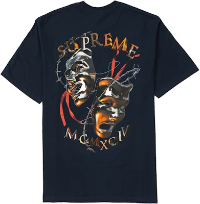 Supreme 笑着吧海军蓝T恤 Order Supreme 笑着吧海军蓝T恤