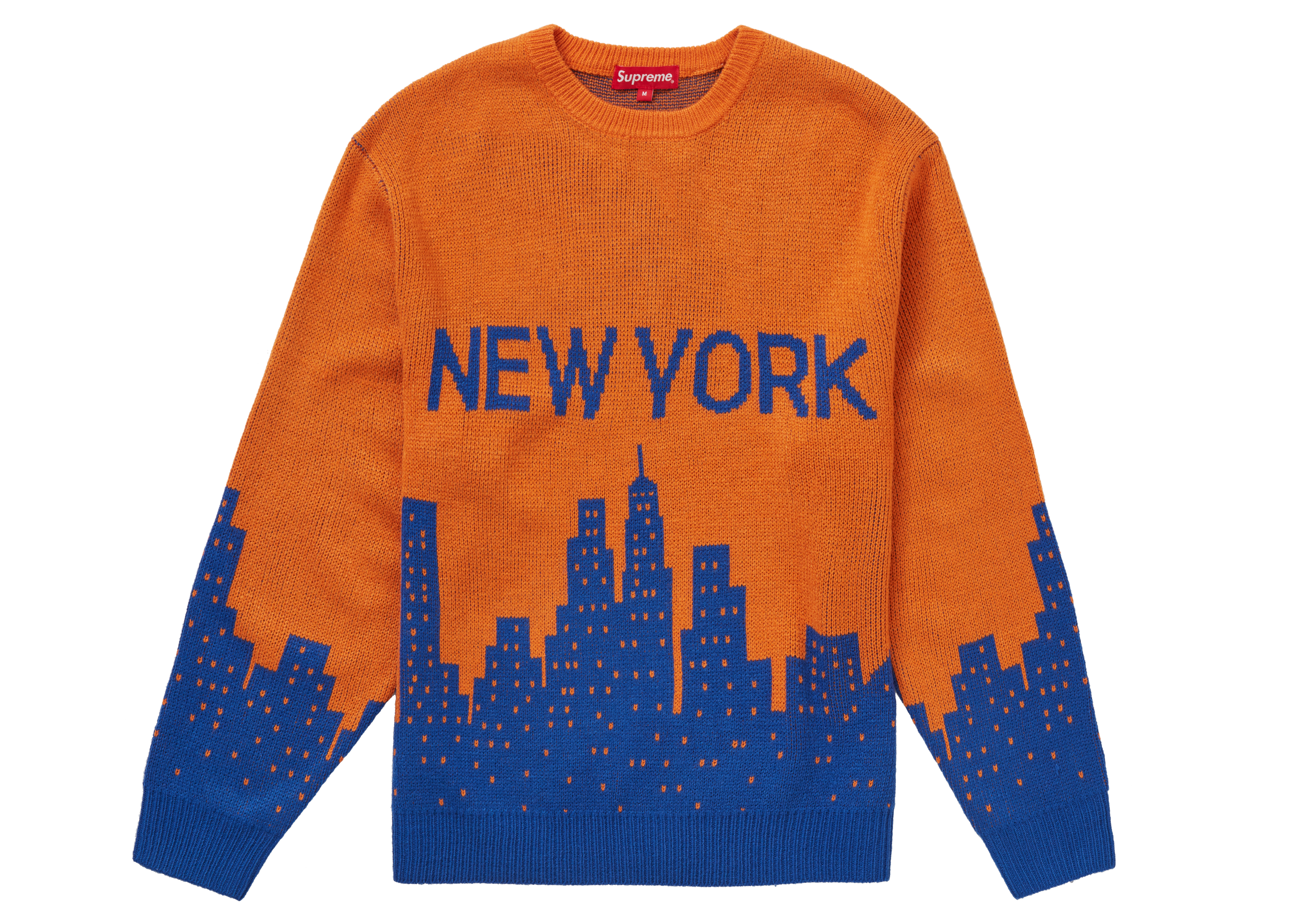 Buy Supreme New York Sweater Orange Novelship