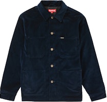 Supreme Velvet Chore Coat Black Supreme Velvet Chore Coat Black