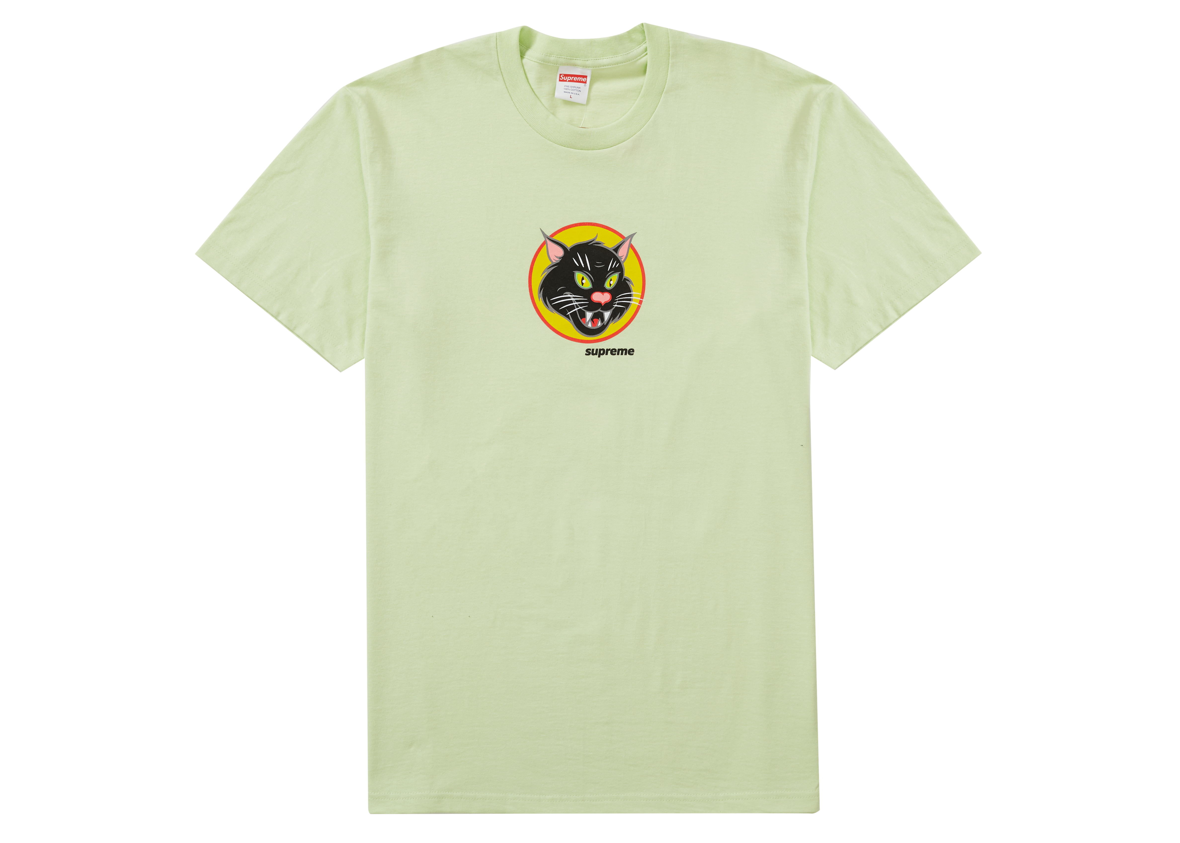 Supreme Black Cat Tee Pale Mint