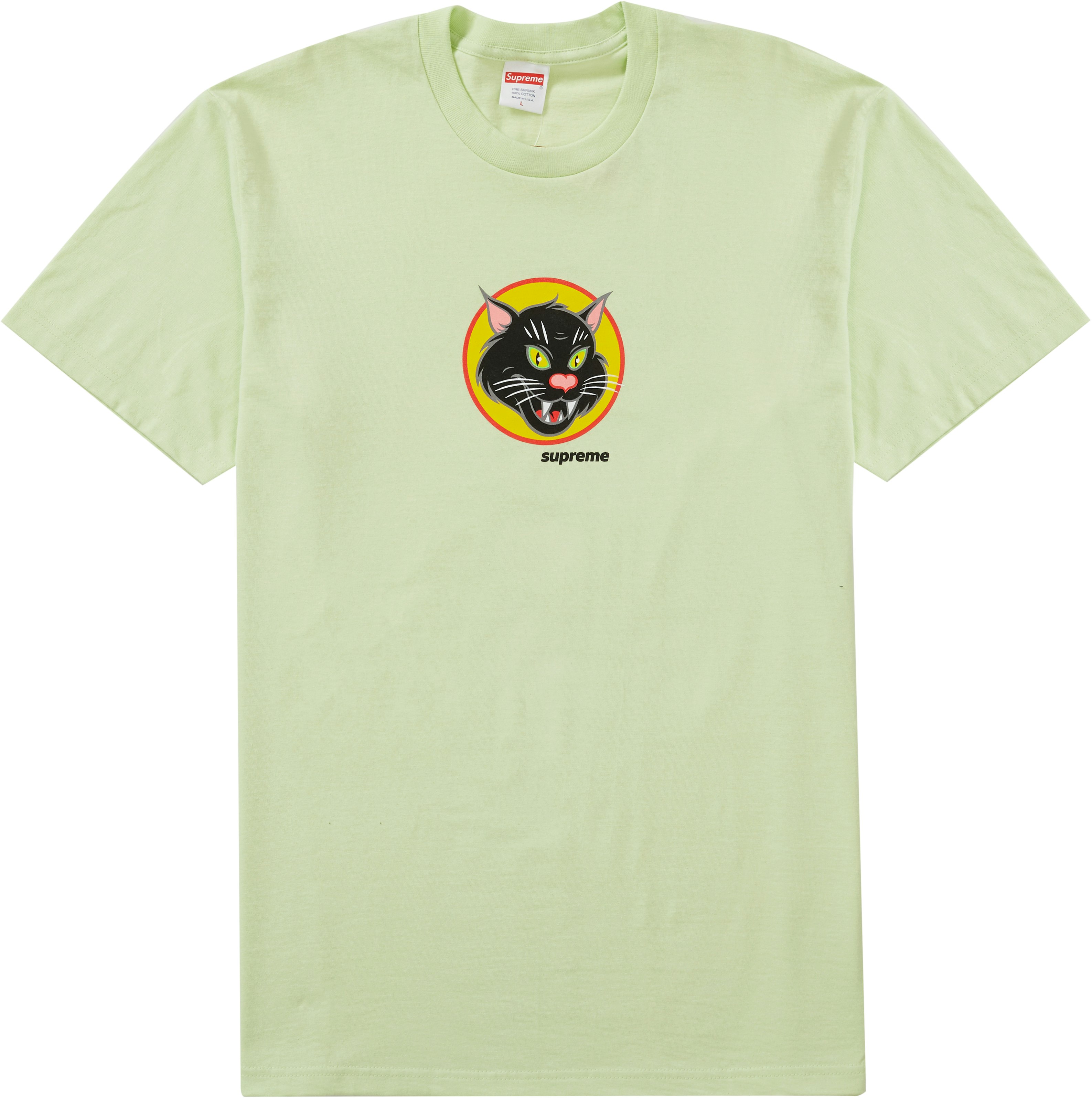 supreme-black-cat-tee-pale-mint