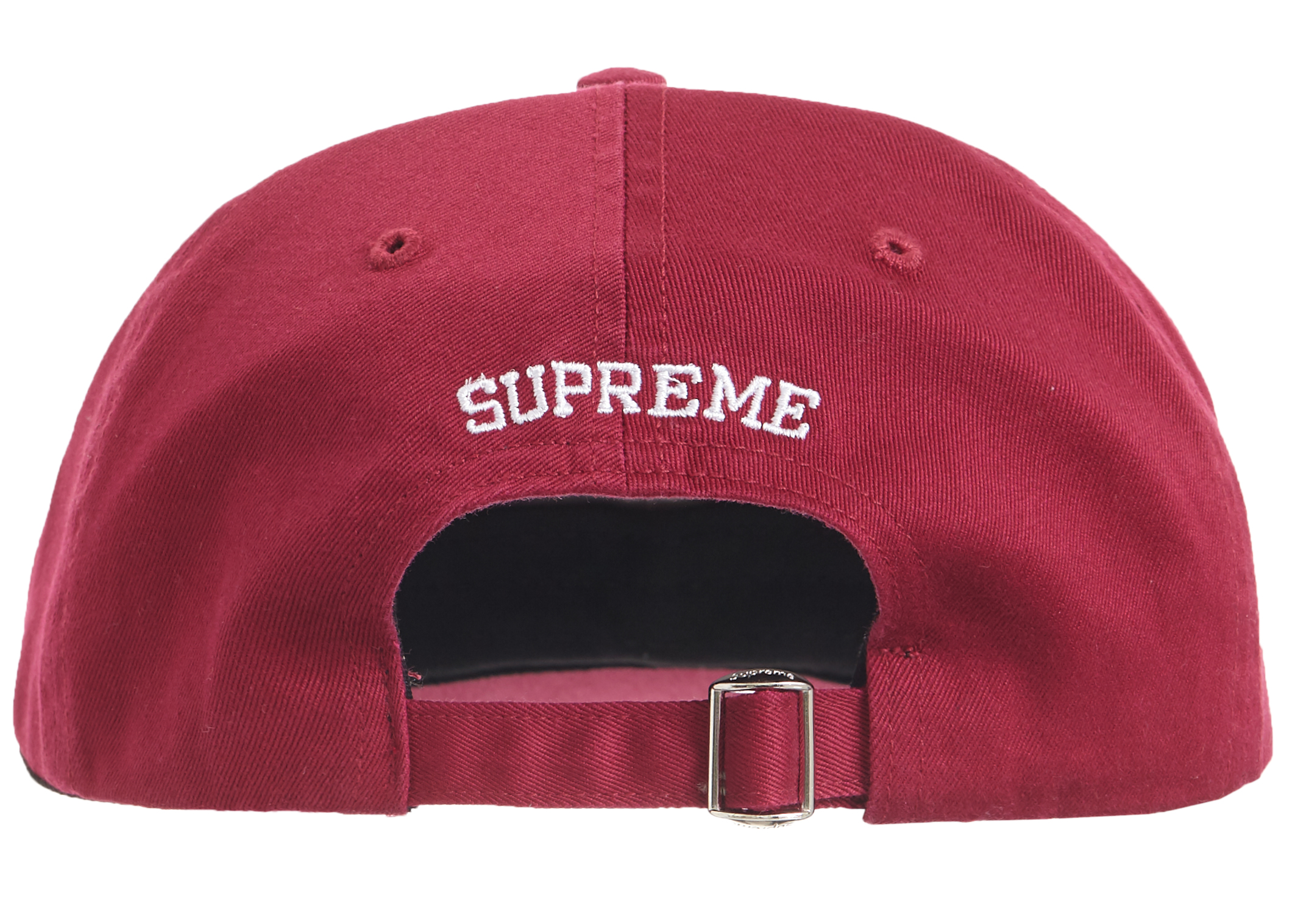 Supreme License Plate 6‑Panel Burgundy - Novelship