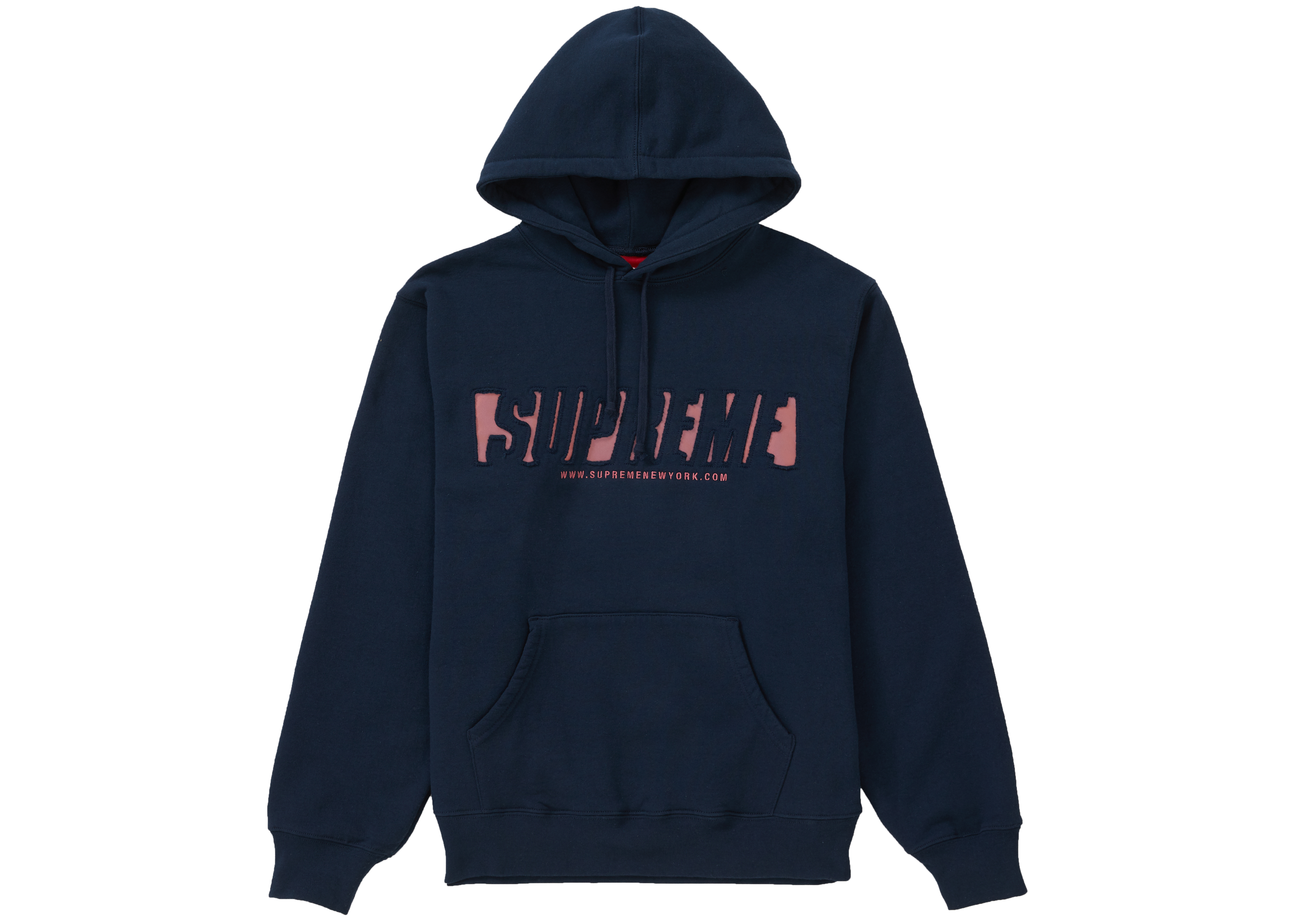 Buy Supreme Reflective Cutout Hoodie Sweater Biru Tua