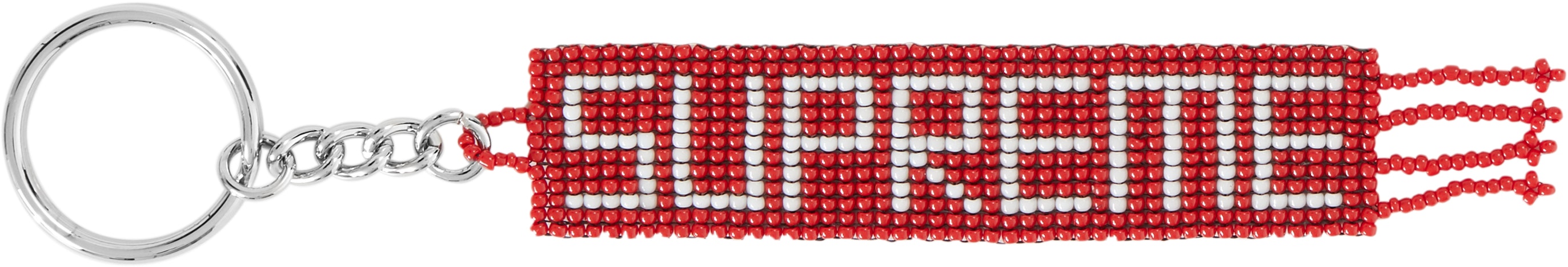 supreme-beaded-keychain-red
