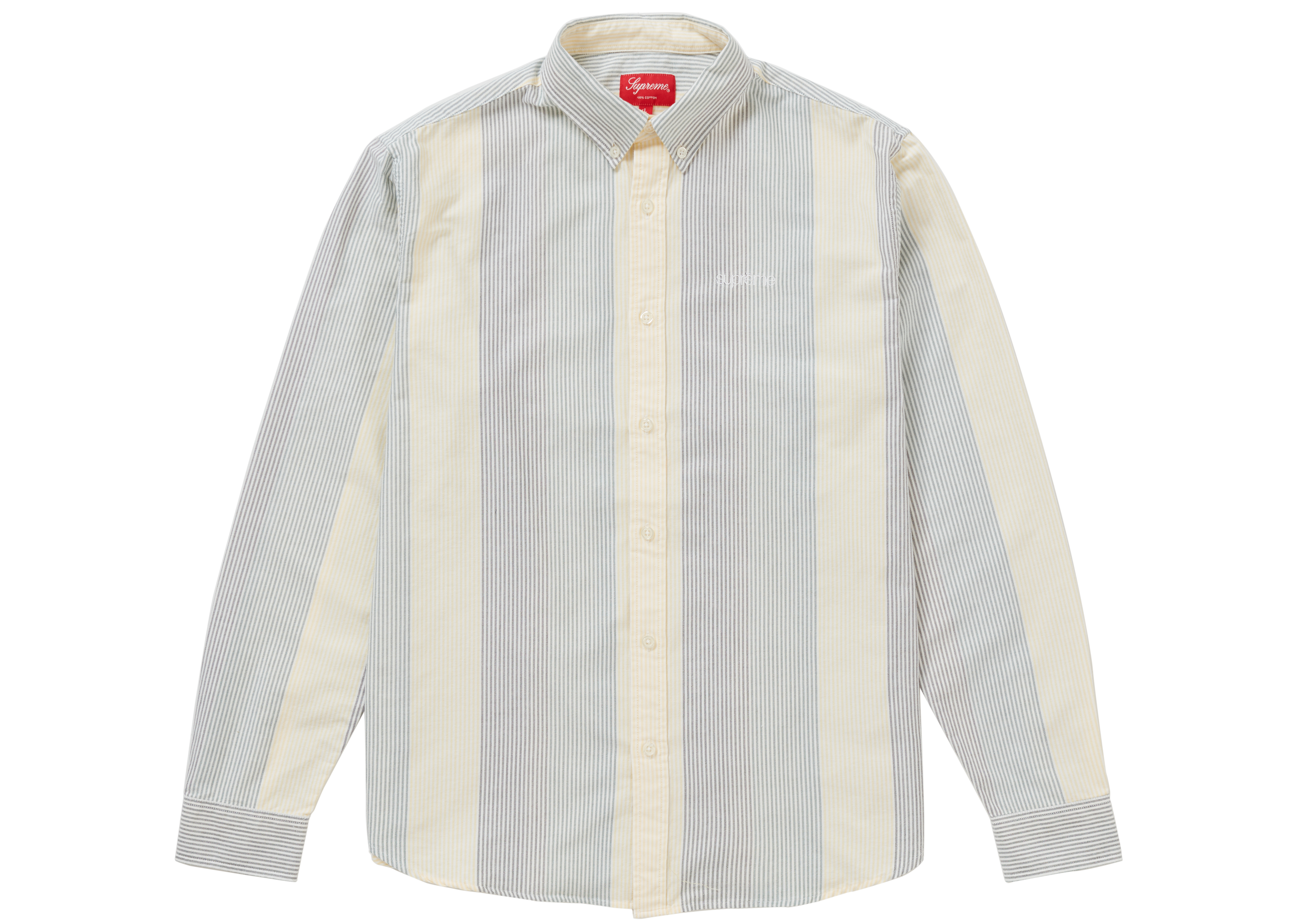 Buy Supreme Kemeja Oxford (SS20) Jalur Pin Natural