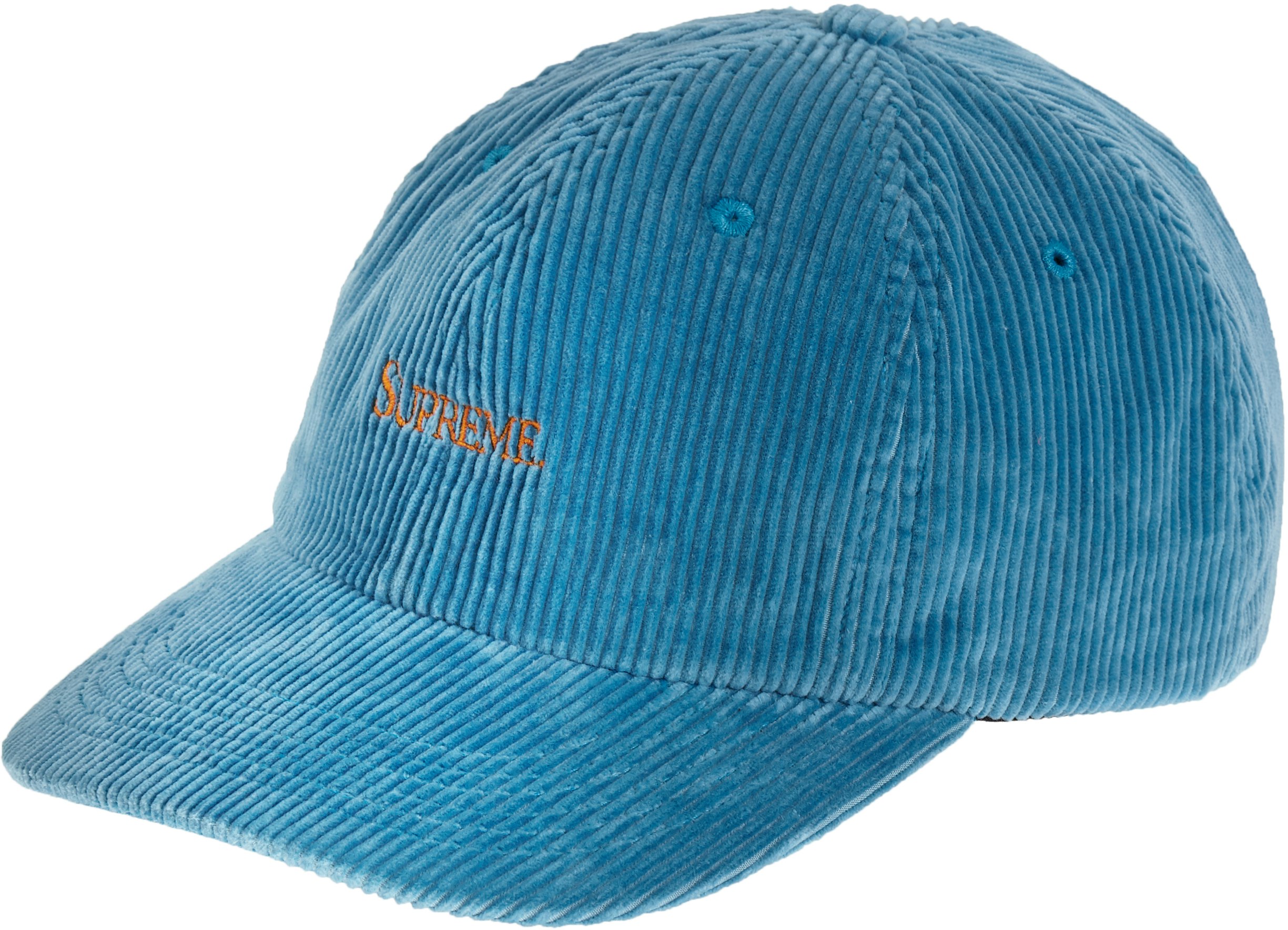 supreme-corduroy-6-panel-blue