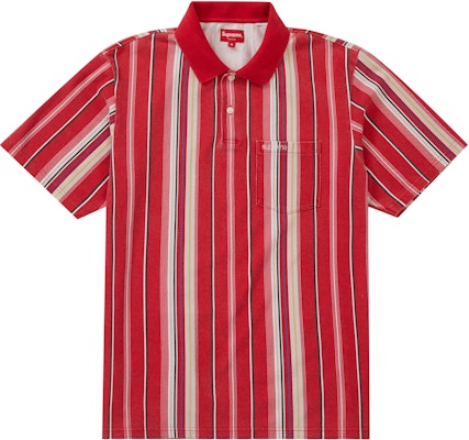 Supreme Vertical Stripe Polo Red Buy Supreme Vertical Stripe Polo Red
