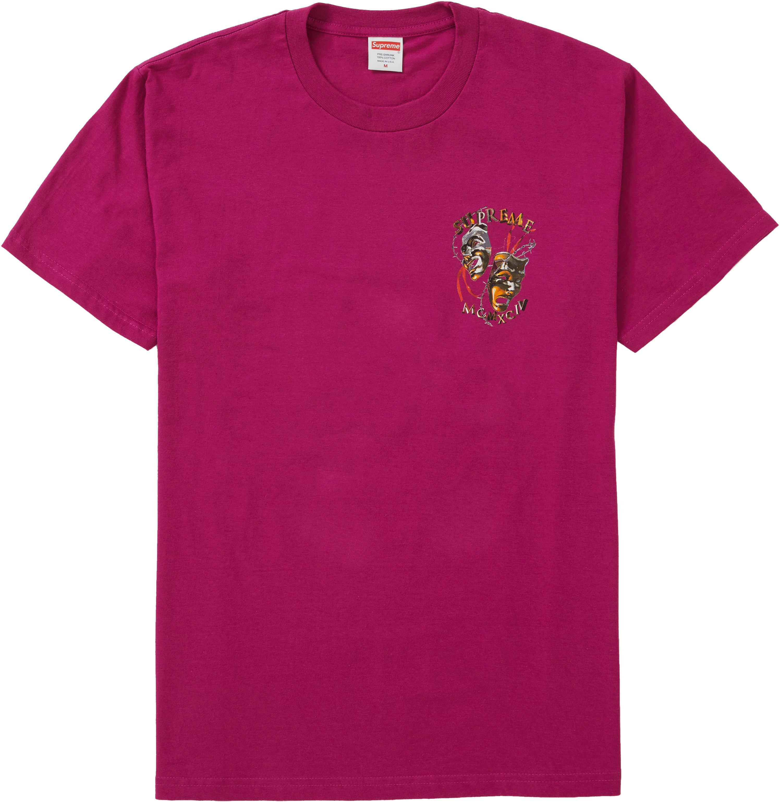 supreme-laugh-now-tee-magenta