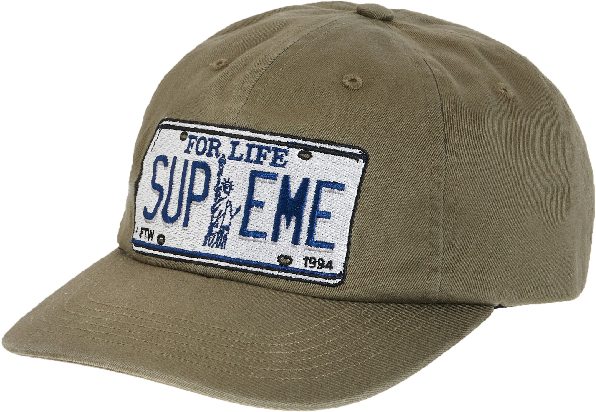 supreme-license-plate-6-panel-olive