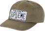 Buy 슈프림 라이선스 플레이트 6-패널 모자 올리브색