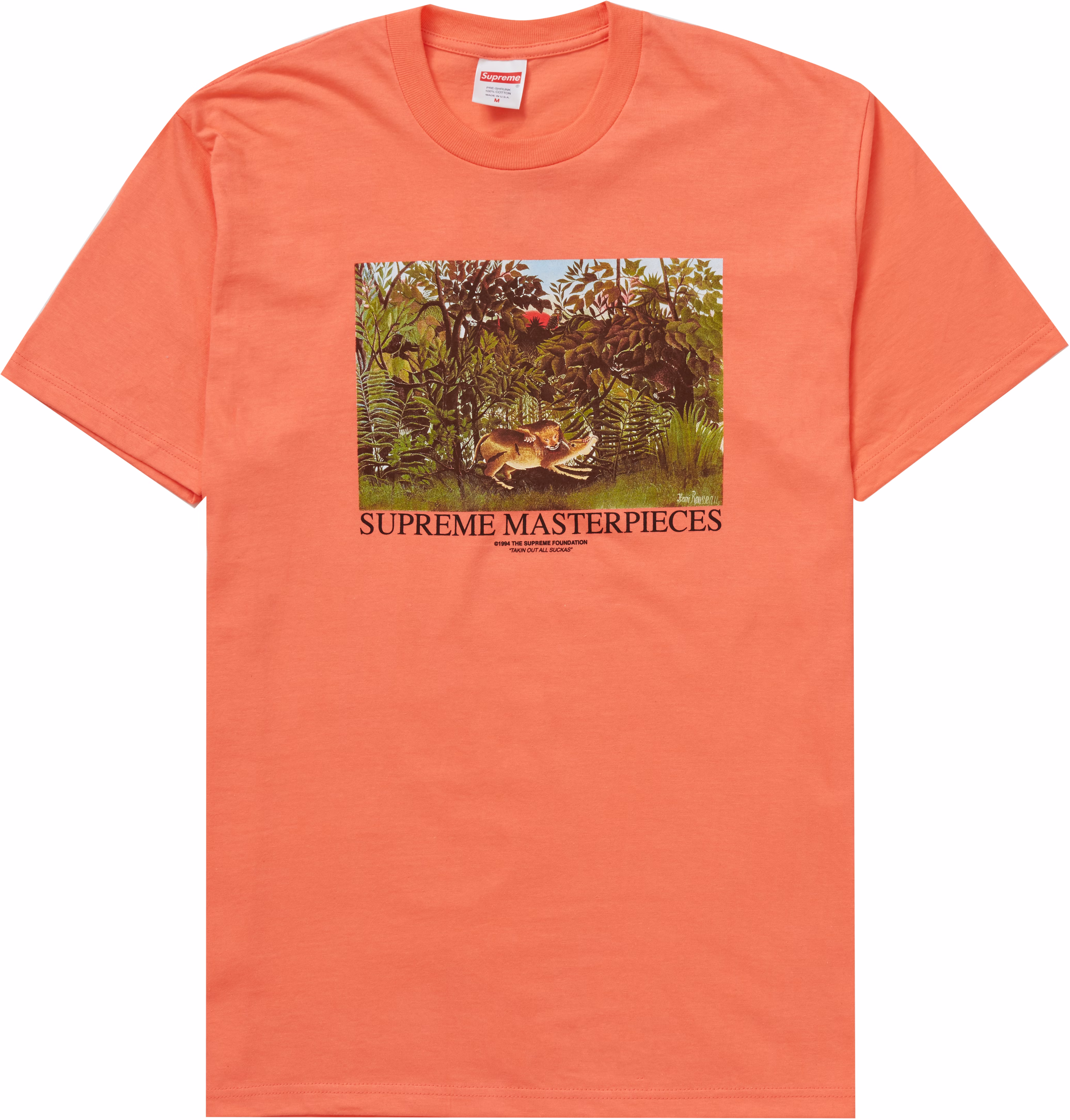 supreme-masterpieces-tee-neon-orange
