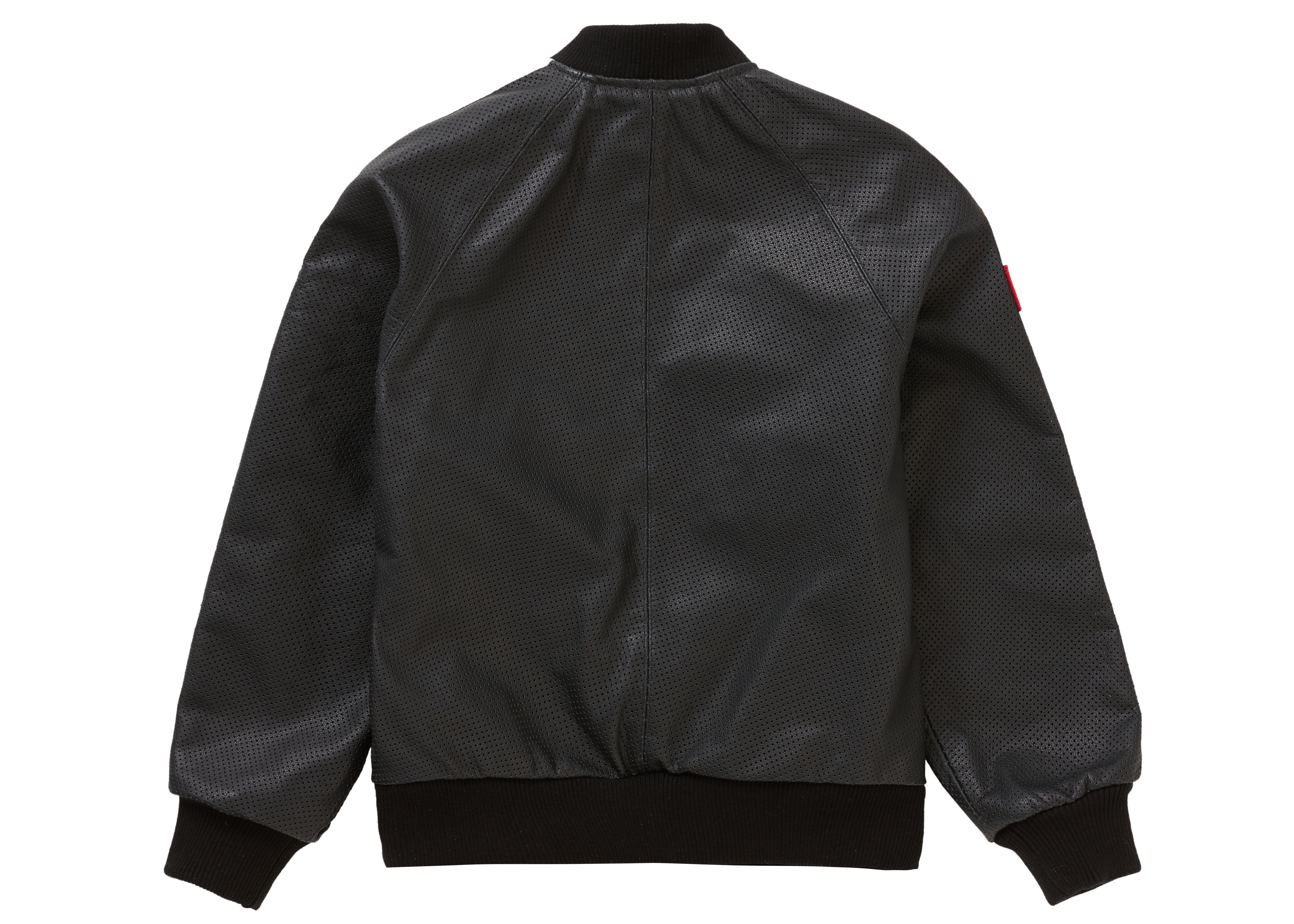 Supreme Vanson Leathers Perforated Bomber Jacket Black