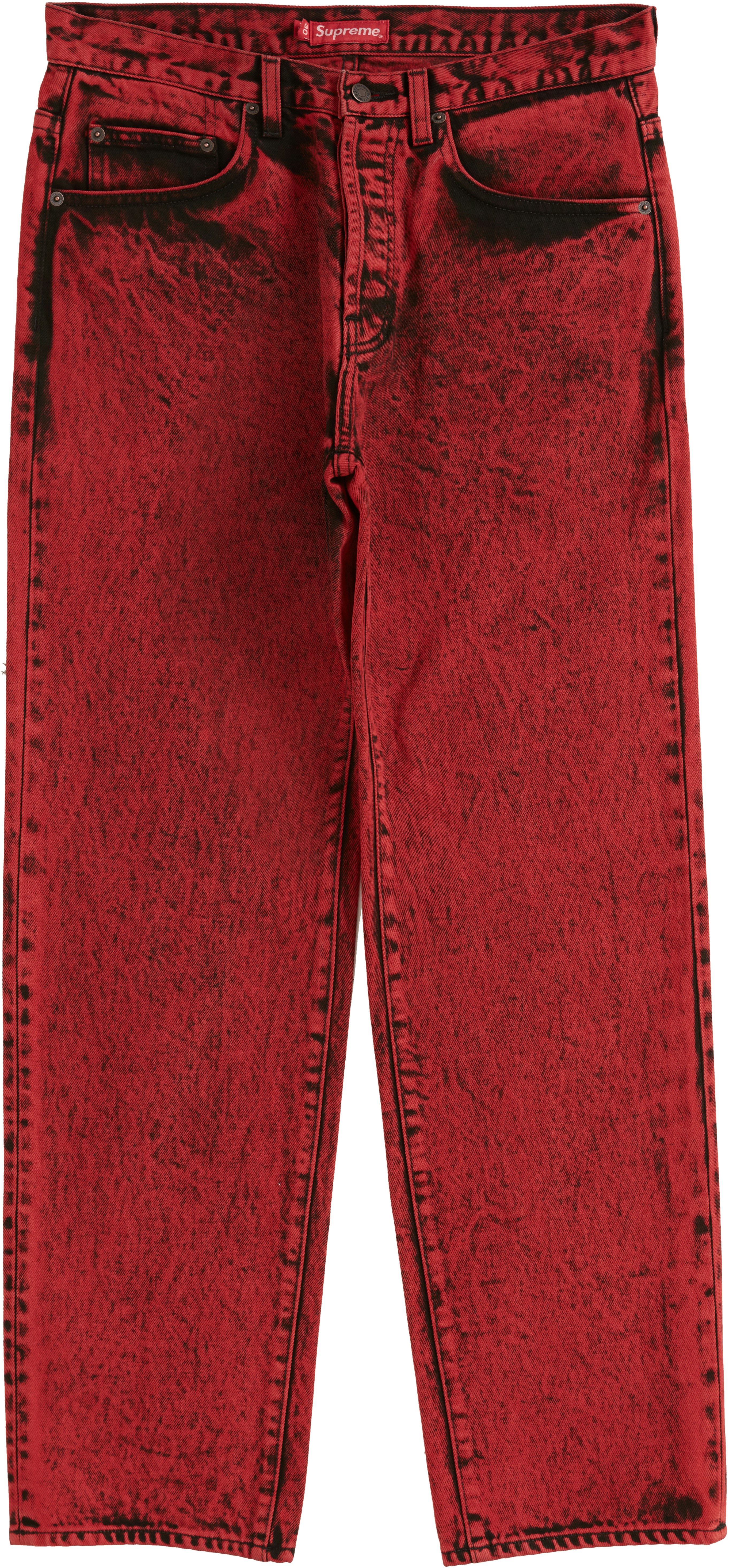supreme-washed-regular-jean-red