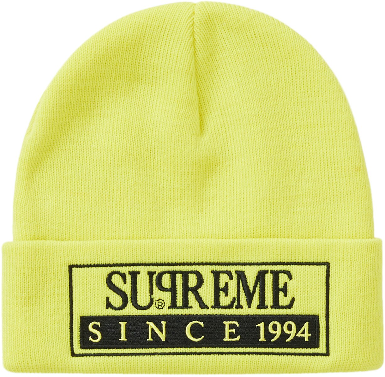 supreme-reserved-beanie-yellow