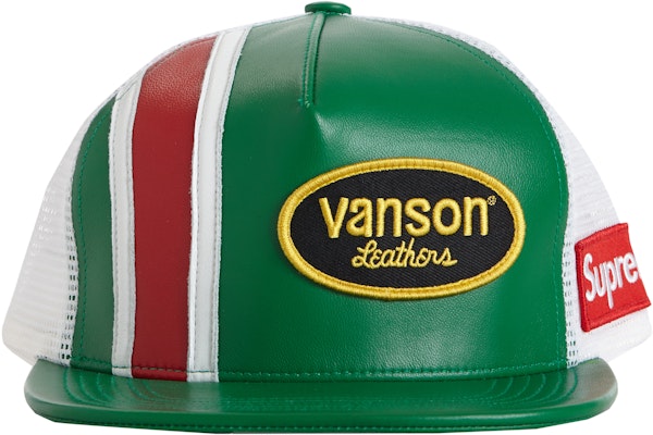 Supreme Vanson Leathers Mesh Back 5-Panel Green Buy Supreme Vanson Leathers Mesh Back 5-Panel Green