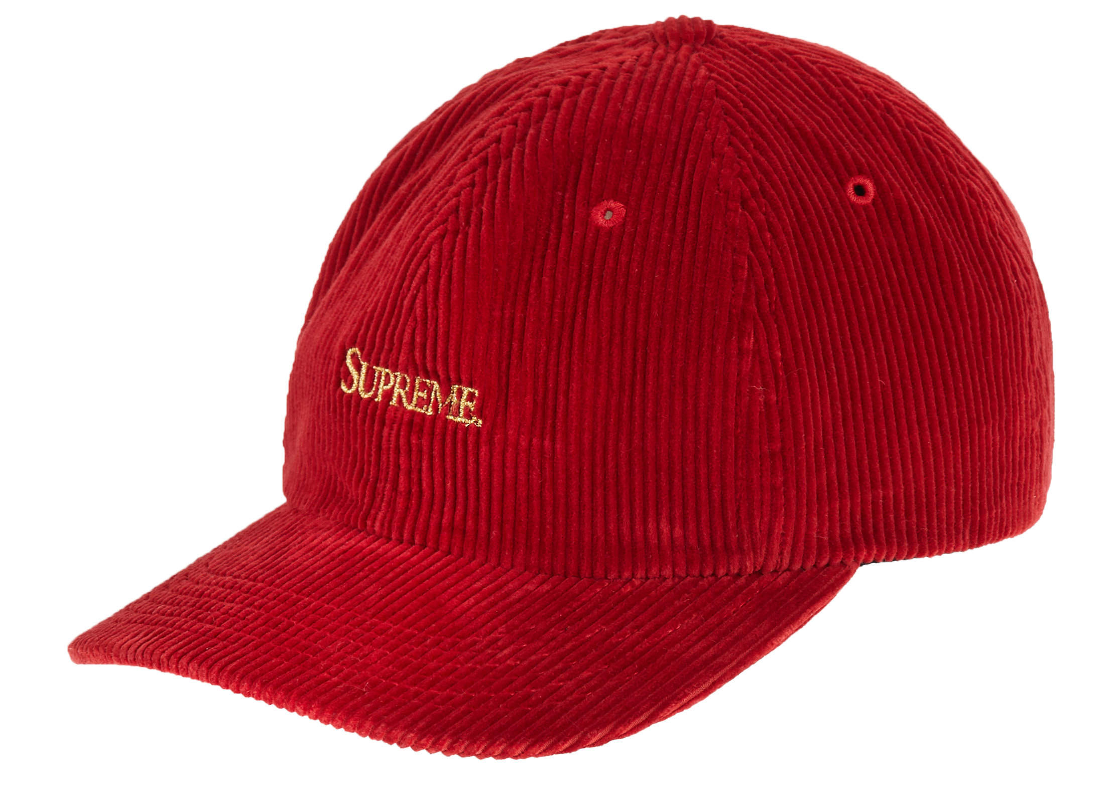 Supreme Corduroy 6‑Panel Red - Novelship