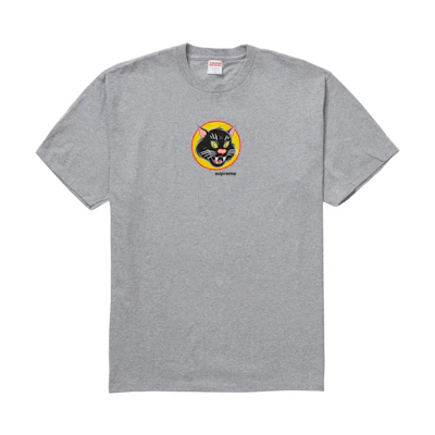 Supreme Black Cat Tee Heather Grey
