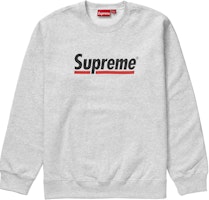 Supreme Underline Crewneck Ash Grey Supreme Underline Crewneck Ash Grey
