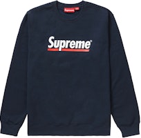 Supreme Underline Crewneck Navy