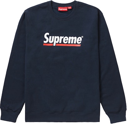 Supreme Underline Crewneck Navy Buy Supreme Underline Crewneck Navy