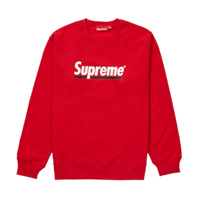 Supreme Underline Crewneck Red