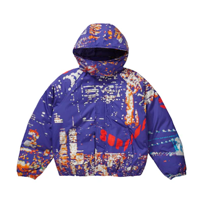 Supreme City Lights Puffy Jacket Purple