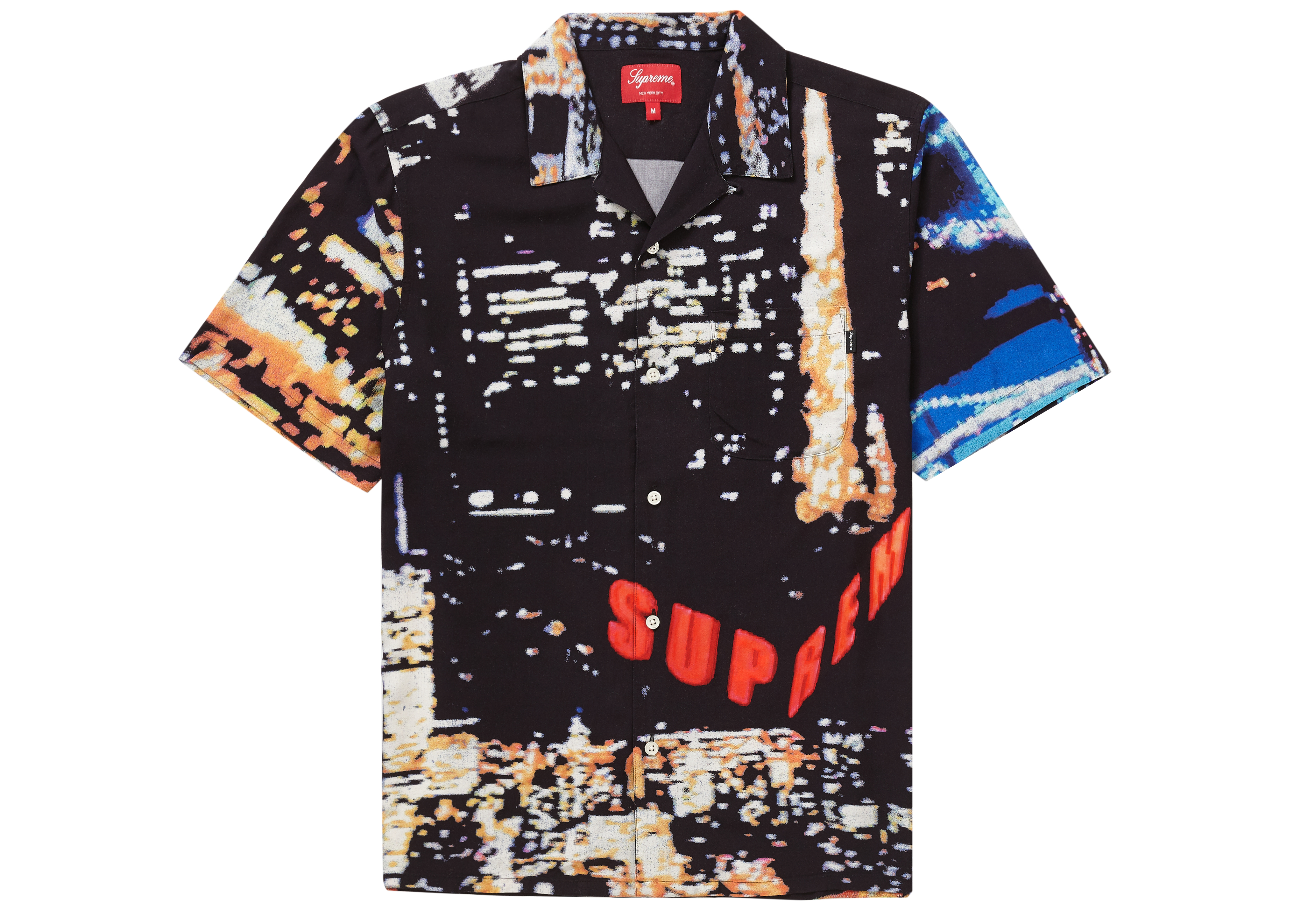 Supreme City Lights Rayon S/S Shirt Black - Novelship