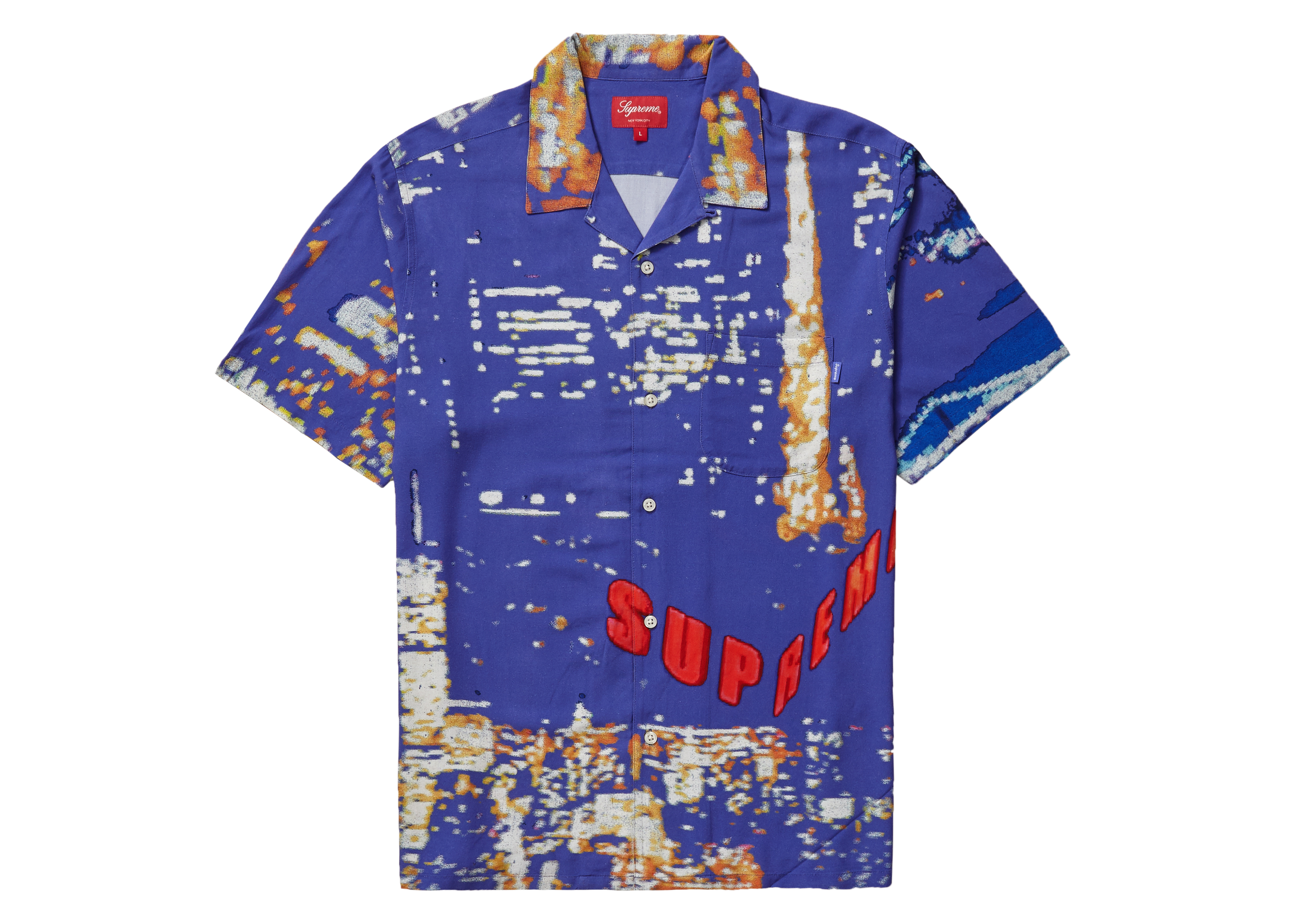 Supreme City Lights Rayon S/S Shirt Purple