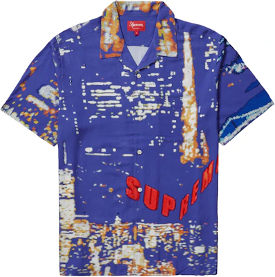 Supreme 城市灯光紫色短袖人造丝衬衫 Buy Supreme 城市灯光紫色短袖人造丝衬衫