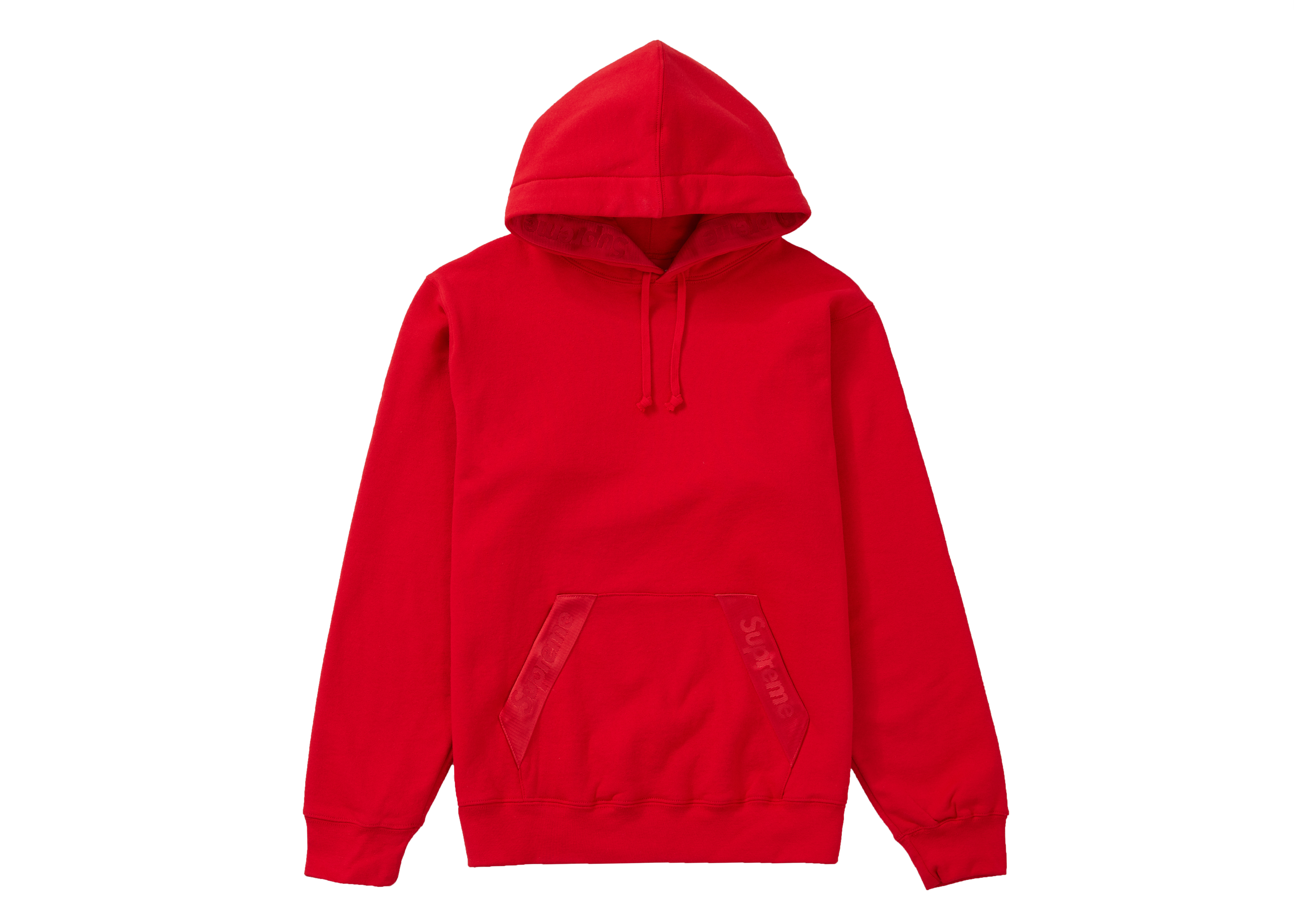 Supreme Tonal Webbing Hooded Sweatshirt Red - Novelship