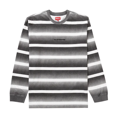 Supreme Fade Stripe L/S Top Black
