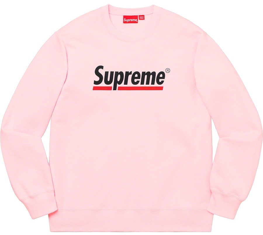 supreme-underline-crewneck-light-pink-heather
