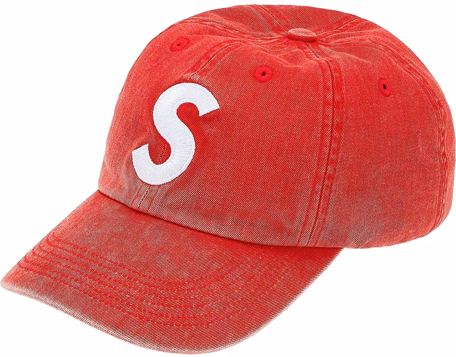 supreme-pigment-print-s-logo-6-panel-red
