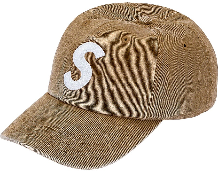 supreme-pigment-print-s-logo-6-panel-tan