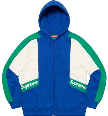 Supreme 拼色拉链连帽卫衣 皇家蓝 Buy Supreme 拼色拉链连帽卫衣 皇家蓝
