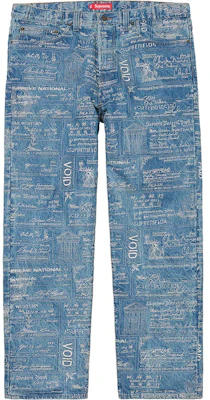 至高格紋刺繡藍色牛仔褲 Buy 至高格紋刺繡藍色牛仔褲