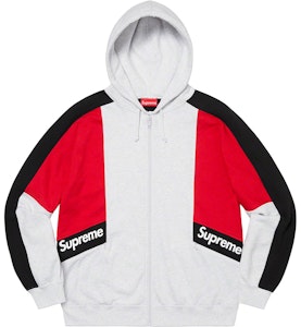 Supreme Colour Blocked Zip Up Hoodie Sweater Abu-Abu Ash. Buy Supreme Colour Blocked Zip Up Hoodie Sweater Abu-Abu Ash.