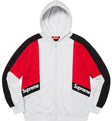 Supreme Colour Blocked Zip Up Hoodie Sweater Abu-Abu Ash. Buy Supreme Colour Blocked Zip Up Hoodie Sweater Abu-Abu Ash.