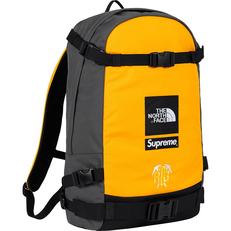 Supreme north cheap face gold backpack