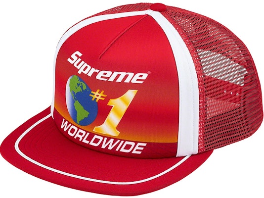Supreme Worldwide Mesh Back 5-Panel Merah Buy Supreme Worldwide Mesh Back 5-Panel Merah