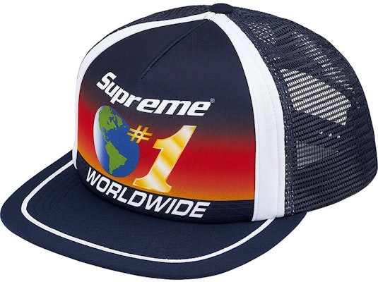 Supreme Worldwide Mesh Back 5-Panel Navy Buy Supreme Worldwide Mesh Back 5-Panel Navy