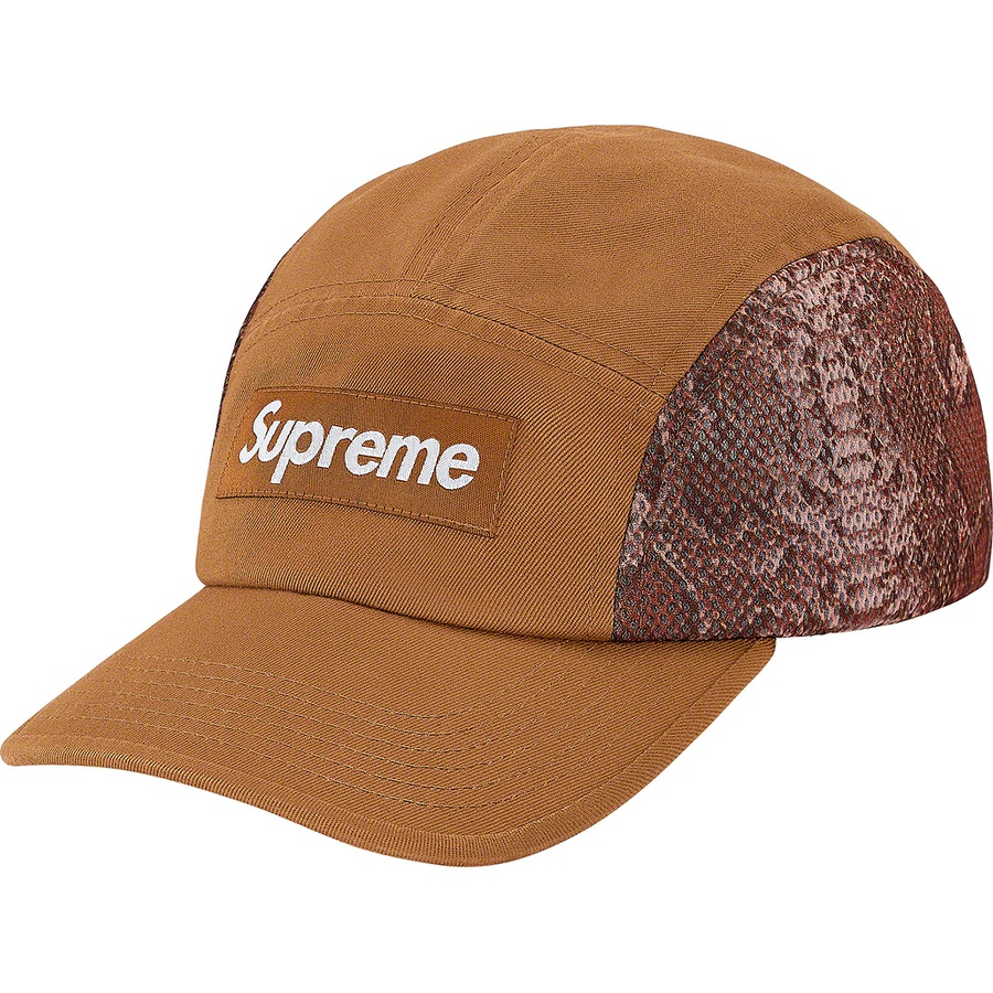 Supreme Snakeskin Mesh Camp Cap Brown - Novelship