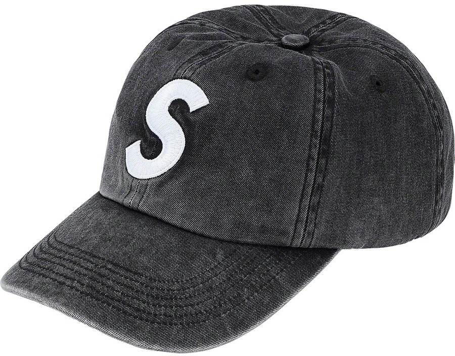 supreme-pigment-print-s-logo-6-panel-black
