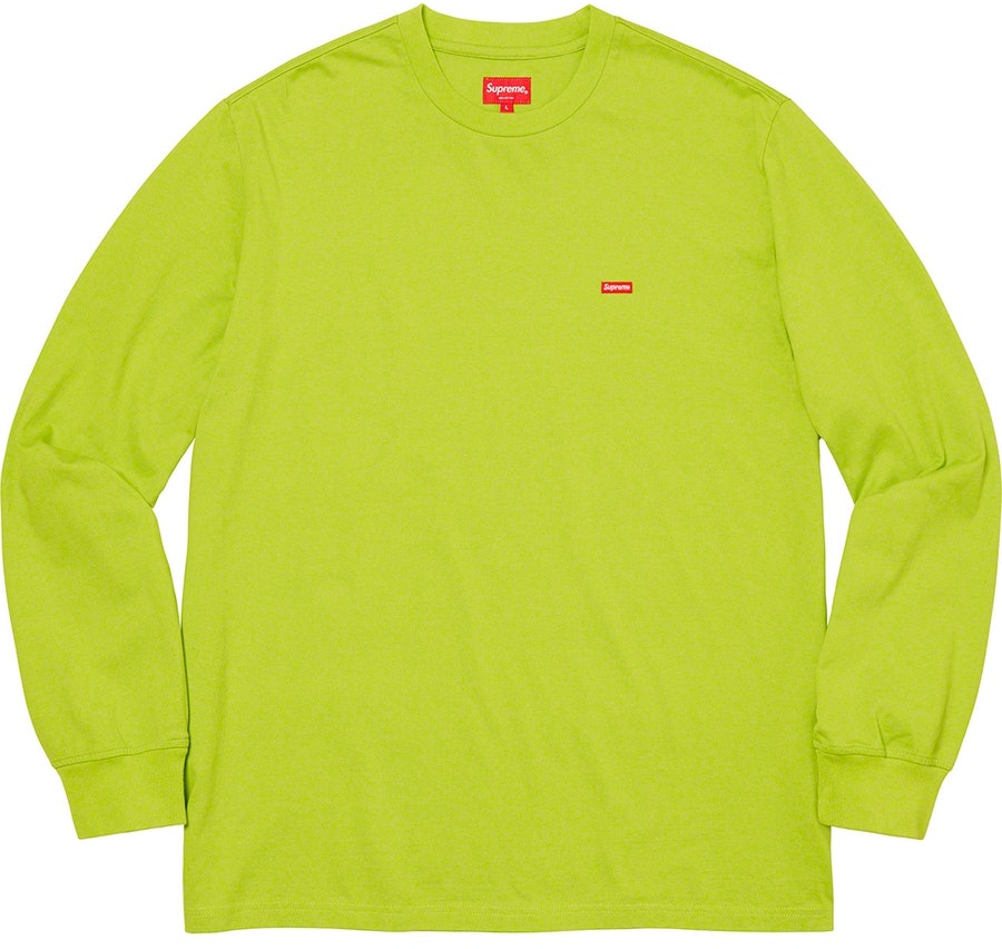 supreme-small-box-l-s-tee-dark-lime